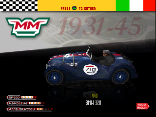 Mille Miglia screenshot 5 for Playstation